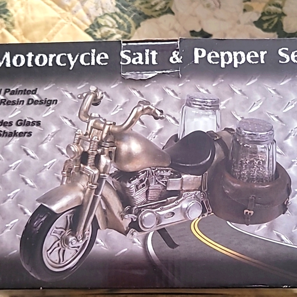 New Motorcycle salt and pepper set